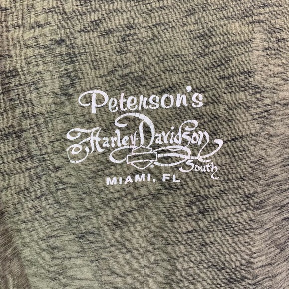 Harley-Davidson Motorcycle Logo Miami Florida Green T-shirt — Women's Size Small - Picture 4 of 6